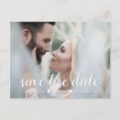 保存を結婚します日付|のエレガントでモダンな原稿 案内ポストカード (正面)