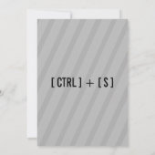 保存を結婚するギークのガラス及びハート日付 セーブザデート (裏面)