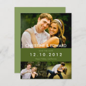 保存を結婚するスナップショット日付カード セーブザデート (正面/裏面)