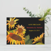 保存を結婚するヒマワリ日付の招待状 セーブザデート (スタンド正面)