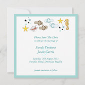 保存を結婚するビーチのビーチサンダル日付 セーブザデート (裏面)