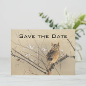 保存を結婚するヴィンテージ日付、日本のなフクロウ セーブザデート (スタンド正面)