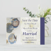 保存を結婚する海の貝日付カード セーブザデート (スタンド正面)