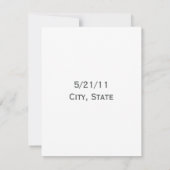 保存を結婚する納屋の大戸およびピンクのバラ日付 セーブザデート (裏面)