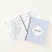 保存ファミリーレシピブルーモノグラムレシピ ノートブック (内部)