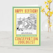 保存動物学者へのハッピーバースデー カード (黄色い花)