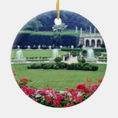 保存性のバルコニー、Longwoodガードからの赤い場面 セラミックオーナメント (裏面)