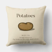 保存方法おもしろいポテト素朴サック クッション (裏面)