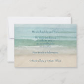 保存日のビーチ上のフォトフレーム セーブザデート (裏面)