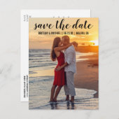 保存日カップルフォト婚約アナウンスB ポストカード (正面/裏面)