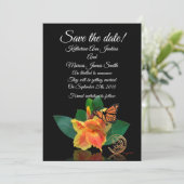 保存日カード カンナの花と蝶 招待状 (スタンド正面)