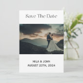 保存日付のお知らせカード 招待状 (スタンド正面)