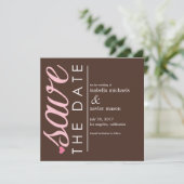 保存日付のお知らせ | ブラウンの保存日付発表 セーブザデート (スタンド正面)