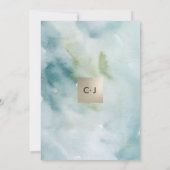 保存日付のお知らせ。植物のウェディングアナウンスメント セーブザデート (裏面)