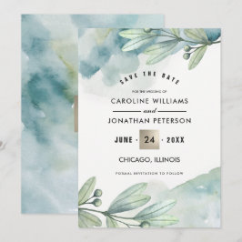 保存日付のお知らせ。植物学的な結婚式のお知らせ セーブザデート