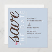 保存日付のお知らせ | 青い保存日付のお知らせ セーブザデート (正面/裏面)