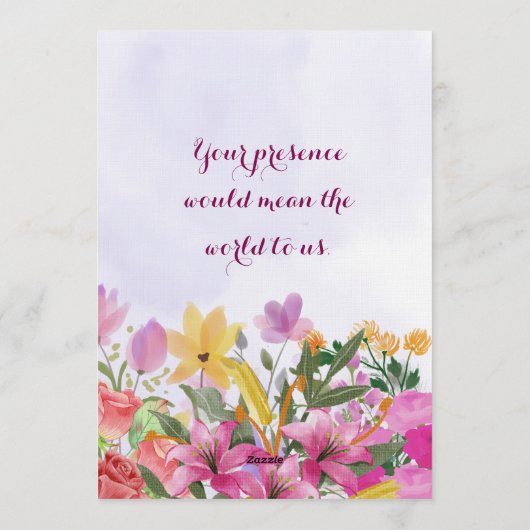 保存日付のご案内 招待状 (裏面)