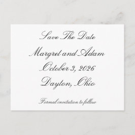 保存日付のポストカード インビテーションポストカード