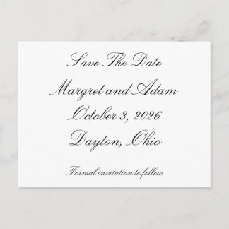 保存日付のポストカード インビテーションポストカード