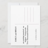 保存日付のポストカード - ヴィンテージタイプライター 招待状 (裏面)