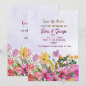 保存日付の招待状 招待状 (正面/裏面)