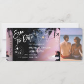 保存日付の搭乗券 パームビーチ ご招待 招待状 (正面)