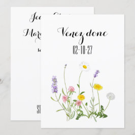 保存日付カード, ラスティックウェディング, ボヘミアンワェディングに最適 招待状