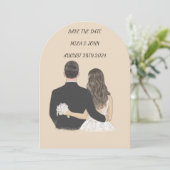 保存日付カード 招待状 (スタンド正面)