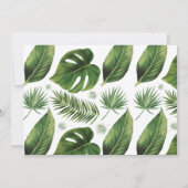 保存日付トロピカルパーム招待状 招待状 (裏面)