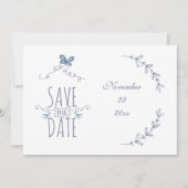 保存日付 - お祝いの月桂樹カード セーブザデート (正面)