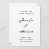 保存日付 ウェディング 手書き ユニーク クラシカル セーブザデート (正面/裏面)