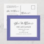 保存日付 エレガントなウェディング トレンディ 案内ポストカード (正面/裏面)