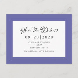 保存日付 エレガントなウェディング トレンディ 案内ポストカード