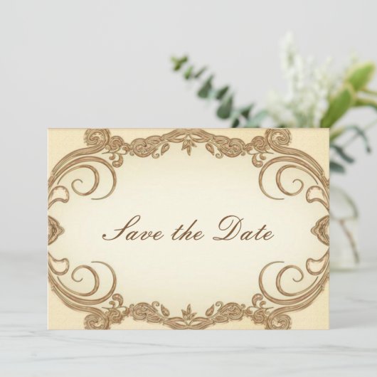 保存日付 エレガント 招待状 (スタンド正面)