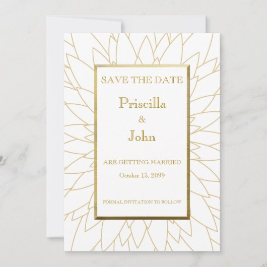 保存日付, グレートギャツビー, ダリア幾何学 セーブザデート (正面)