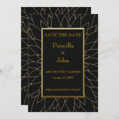 保存日付, グレートギャツビー, ダリア幾何学 招待状 (正面/裏面)