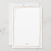 保存日付 ゴールドフレーム フォト アナウンスメント セーブザデート (裏面)