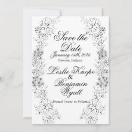 保存日付 ダリアの花輪 セーブザデート