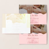 保存日付 フォト モダン マグネット ご案内 箔カード (ディスプレー)