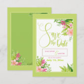 保存日付 フラワー アナウンスメント 招待状 (正面/裏面)