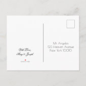 保存日付 ブラックとゴールド エレガント タイポグラフィ 案内ポストカード (裏面)