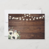 保存日付 ラスティック フォト フローラル アネモネ セーブザデート (裏面)