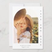  保存日付 ロマンティック アーチ エレガント ウェディング セーブザデート (正面)