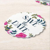 保存日付 ローズとペタルズ ペーパーコースター (アングル)