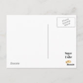 保存日付 ヴィンテージ ブラックボード ポストカード (裏面)