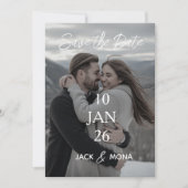 保存日付 - 個性的なシンプルモダンな結婚式 招待状 (正面)