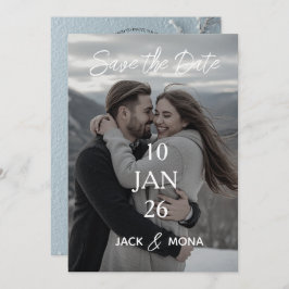 保存日付 - 個性的なシンプルモダンな結婚式 招待状