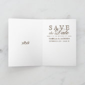 保存日付 – 古い素朴ヴィンテージ カード (内部)