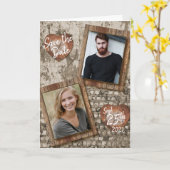 保存日付 – 古い素朴ヴィンテージ カード (黄色い花)