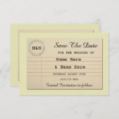 保存日付 図書館 結婚式 本 招待状 (正面/裏面)